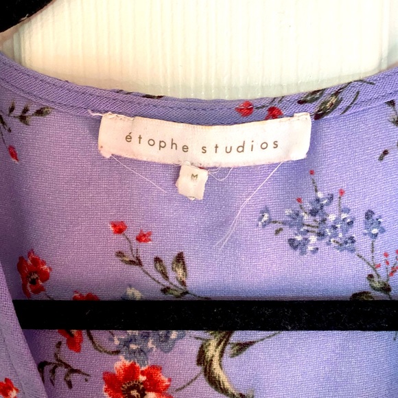 Purple tie up blouse from m for mendocino, size medium. - Picture 3 of 3